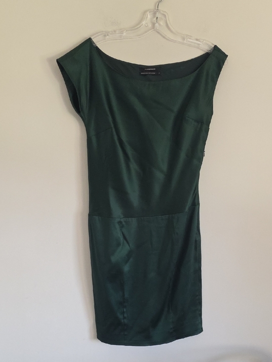 Club Monaco Dresses & Skirts - CLUB MONACO | satin asymmetric neckline sheath dress Sz 4